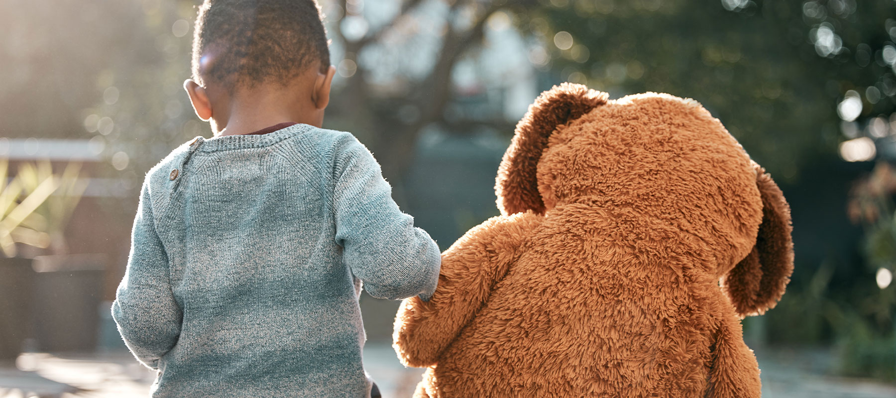 A Child and His Teddy Bear