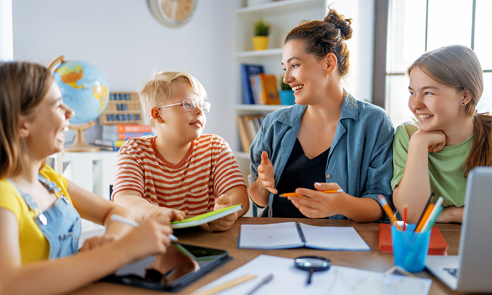 Teacher with Students