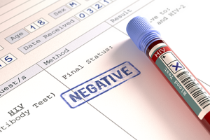 Aids HIV Blood Test Negative