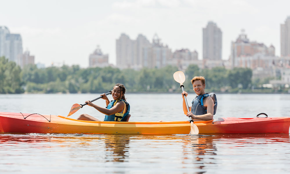 Young Adults Kayaking