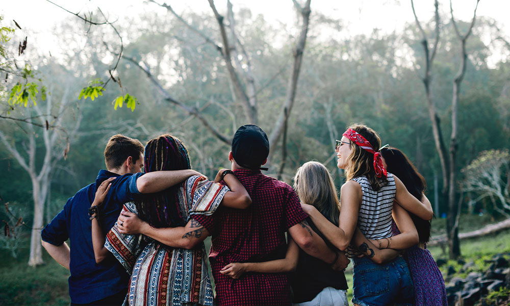 Group of Friends on a Road Trip